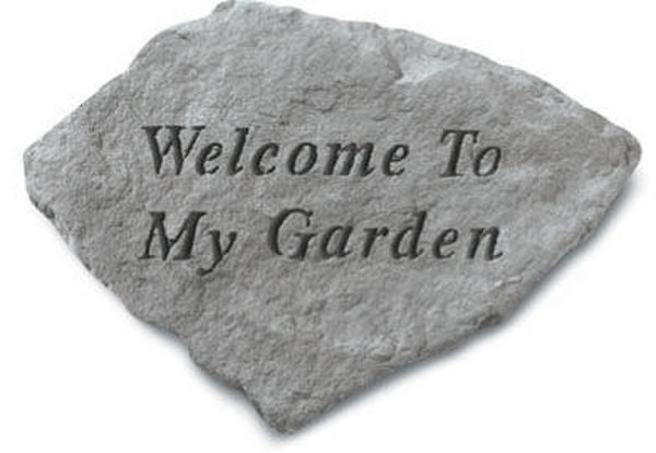 Concrete Stepping stone that reads - Welcome To My Garden